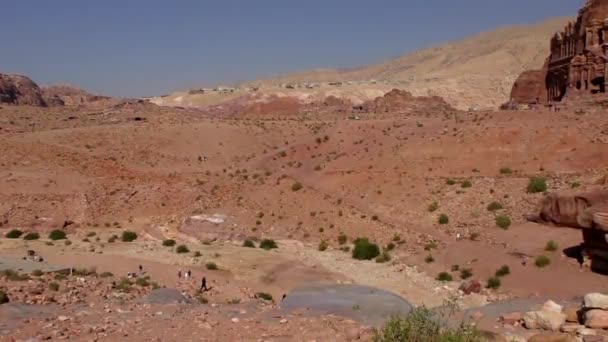 Petra Jordan Circa 2016 Ruins Surroundings Petra Capital Nabataean Arabs — Stockvideo