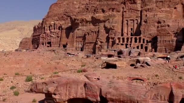 Petra Jordan Circa 2016 Ruins Surroundings Petra Capital Nabataean Arabs — Stock video