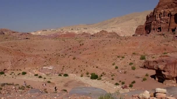 Petra Jordan Circa 2016 Ruins Surroundings Petra Capital Nabataean Arabs — Αρχείο Βίντεο