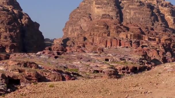 Petra Jordan Circa 2016 Ruins Surroundings Petra Capital Nabataean Arabs — Wideo stockowe