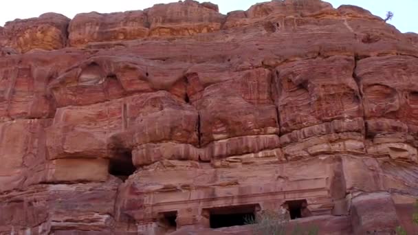 Petra Jordan Circa 2016 Ruins Surroundings Petra Capital Nabataean Arabs — Αρχείο Βίντεο
