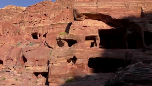 Petra Jordan Circa 2016 Ruins Surroundings Petra Capital Nabataean Arabs — стоковое видео