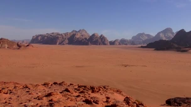 Beautiful View Wadi Rum Desert Hashemite Kingdom Jordan Also Known — Videoclip de stoc