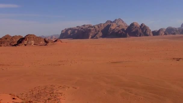 Gyönyörű Kilátás Nyílik Wadi Rum Sivatag Hashemite Királyság Jordán Más — Stock videók