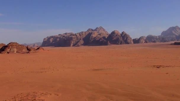 Beautiful View Wadi Rum Desert Hashemite Kingdom Jordan Also Known — Stock video