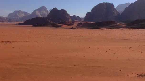 Piękny Widok Pustynię Wadi Rum Jordańskim Królestwie Haszymidzkim Znanym Również — Wideo stockowe