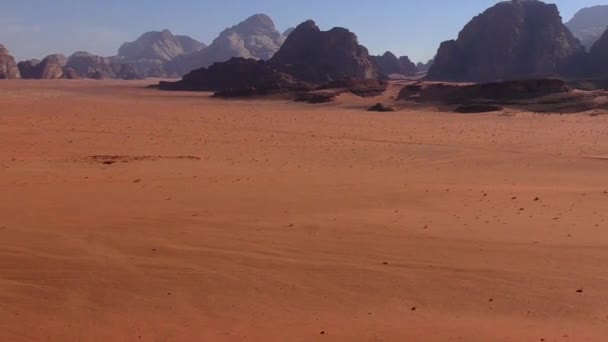 Krásný Výhled Poušť Wadi Rum Jordánském Hášimovském Království Známé Také — Stock video