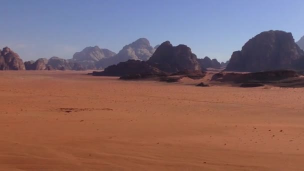 Krásný Výhled Poušť Wadi Rum Jordánském Hášimovském Království Známé Také — Stock video