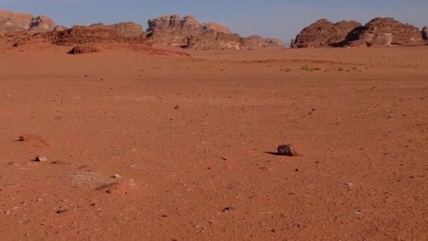 Beautiful View Wadi Rum Desert Hashemite Kingdom Jordan Also Known — Videoclip de stoc