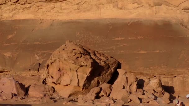 Krásný Výhled Poušť Wadi Rum Jordánském Hášimovském Království Známé Také — Stock video