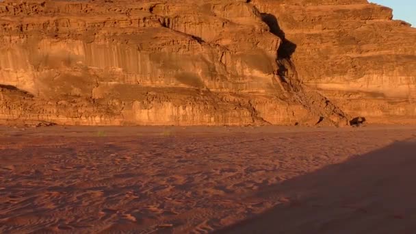 Krásný Výhled Poušť Wadi Rum Jordánském Hášimovském Království Známé Také — Stock video