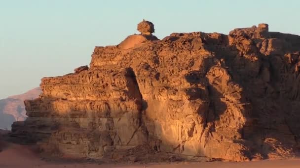 Prachtig Uitzicht Wadi Rum Woestijn Het Hasjemitische Koninkrijk Jordanië Ook — Stockvideo
