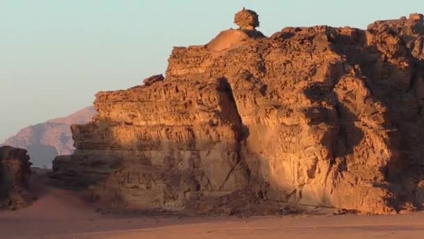 Krásný Výhled Poušť Wadi Rum Jordánském Hášimovském Království Známé Také — Stock video