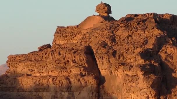 Krásný Výhled Poušť Wadi Rum Jordánském Hášimovském Království Známé Také — Stock video