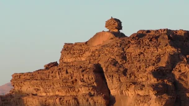 Krásný Výhled Poušť Wadi Rum Jordánském Hášimovském Království Známé Také — Stock video