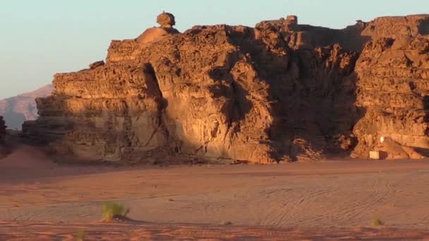 Krásný Výhled Poušť Wadi Rum Jordánském Hášimovském Království Známé Také — Stock video