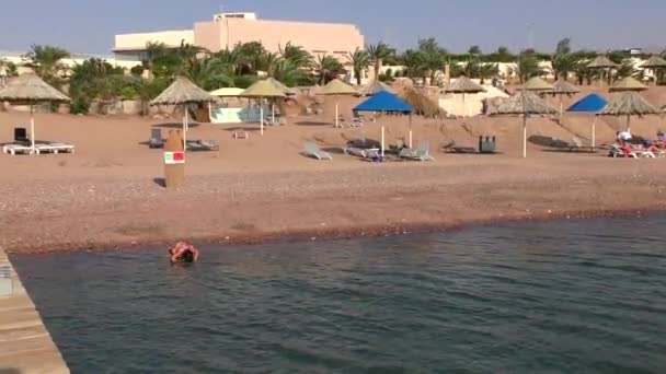 Strandresort Aqaba Jordanië 2016 — Stockvideo
