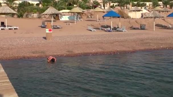 Resort Praia Aqaba Jordânia 2016 — Vídeo de Stock