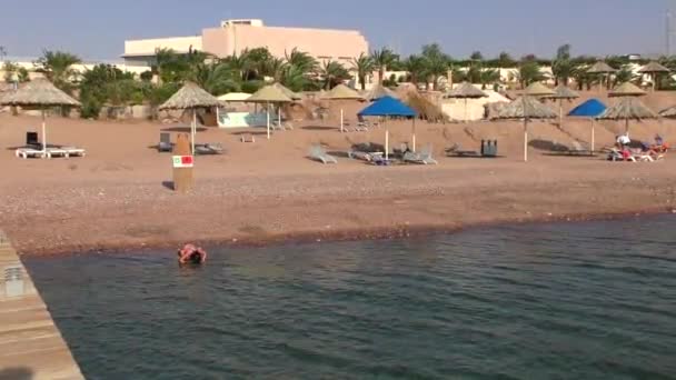 Resort Praia Aqaba Jordânia 2016 — Vídeo de Stock
