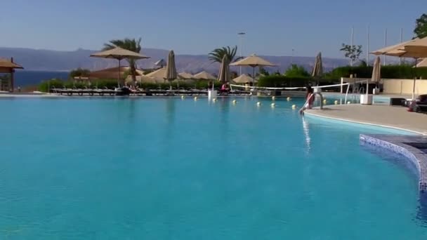 Beach Resort Aqaba Jordánsko 2016 — Stock video