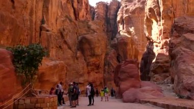 Petra, Jordan, circa 2016: the ruins and surroundings of Petra, capital of the Nabataean Arabs, famous historical and archaeological city in Jordan.