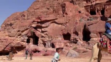 Petra, Jordan, circa 2016: the ruins and surroundings of Petra, capital of the Nabataean Arabs, famous historical and archaeological city in Jordan.