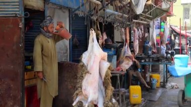 Unidentified people at a market in Kabul, the capital of Afghanistan, circa May 2019