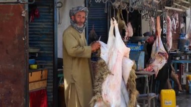 Unidentified people at a market in Kabul, the capital of Afghanistan, circa May 2019