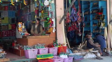 Unidentified people at a market in Kabul, the capital of Afghanistan, circa May 2019