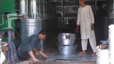 Unidentified people at a market in Kabul, the capital of Afghanistan, circa May 2019