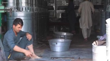 Unidentified people at a market in Kabul, the capital of Afghanistan, circa May 2019