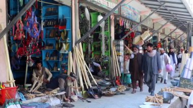 Shops in Kabul, the capital of Afghanistan, circa May 2019