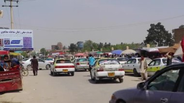 Street traffic in Kabul, the capital of Afghanistan, circa May 2019