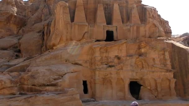 Petra Jordan Circa 2016 Ruins Surroundings Petra Capital Nabataean Arabs — 图库视频影像