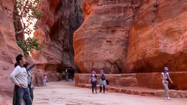 Petra Jordan Circa 2016 Ruins Surroundings Petra Capital Nabataean Arabs — Αρχείο Βίντεο