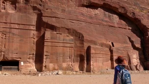 Petra Jordan Circa 2016 Ruins Surroundings Petra Capital Nabataean Arabs — Stockvideo