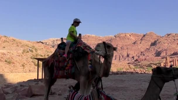 Petra Jordan Circa 2016 Ruins Surroundings Petra Capital Nabataean Arabs – stockvideo