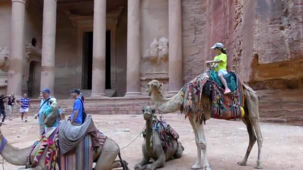 Petra Jordan Circa 2016 Ruins Surroundings Petra Capital Nabataean Arabs – stockvideo
