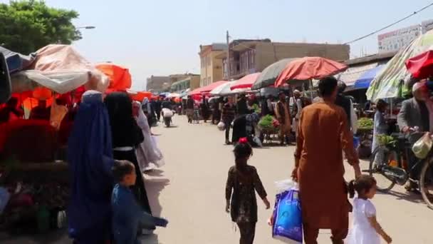 Unidentified People Market Kabul Capital Afghanistan Circa May 2019 — 비디오