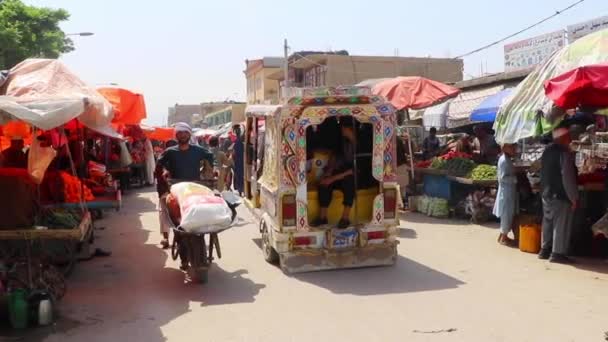 Unidentified People Market Kabul Capital Afghanistan Circa May 2019 — Stockvideo