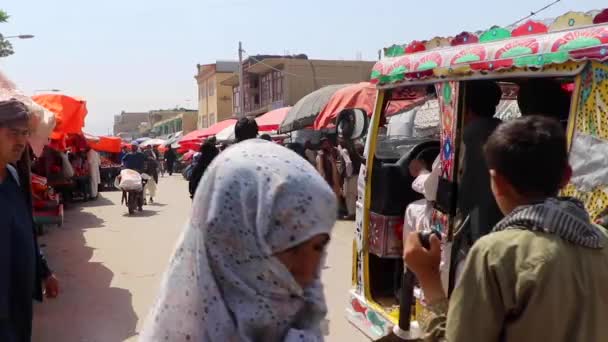 Unidentified People Market Kabul Capital Afghanistan Circa May 2019 — 图库视频影像