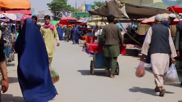 Unidentified People Market Kabul Capital Afghanistan Circa May 2019 — ストック動画