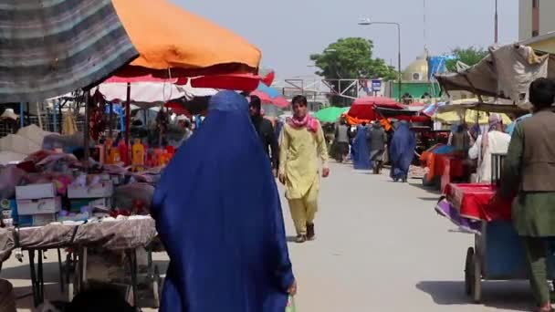 Unidentified People Market Kabul Capital Afghanistan Circa May 2019 — Vídeo de Stock