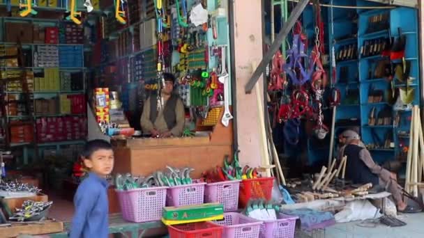 Unidentified People Market Kabul Capital Afghanistan Circa May 2019 — Vídeo de Stock