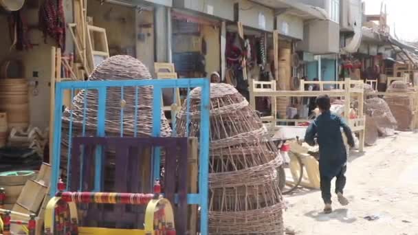 Unidentified People Market Kabul Capital Afghanistan Circa May 2019 — Stockvideo