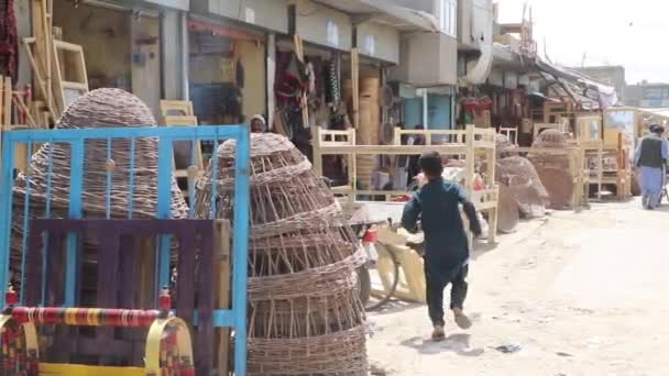 Unidentified People Market Kabul Capital Afghanistan Circa May 2019 — Stockvideo