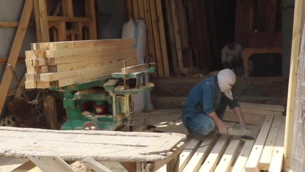 Imágenes Trabajadores Madera Kabul Afganistán — Vídeos de Stock