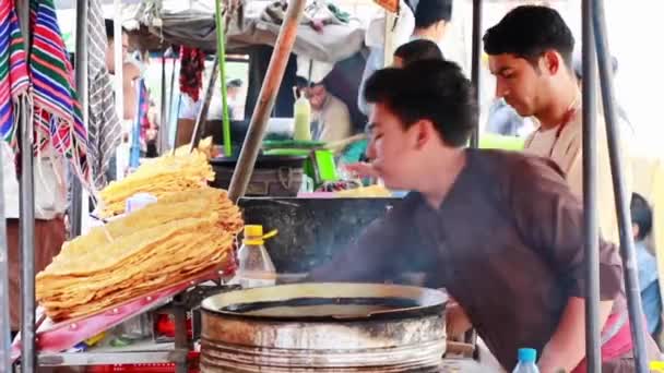 Bilder Från Livsmedelsförsäljare Kabul Afghanistan — Stockvideo