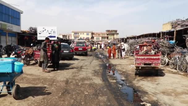Unidentified People Market Kabul Capital Afghanistan Circa May 2019 — стокове відео