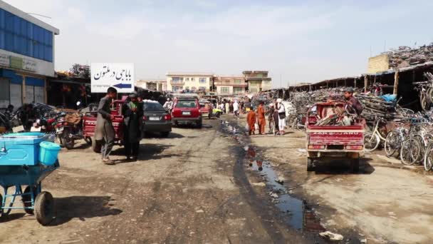 Unidentified People Market Kabul Capital Afghanistan Circa May 2019 — 비디오